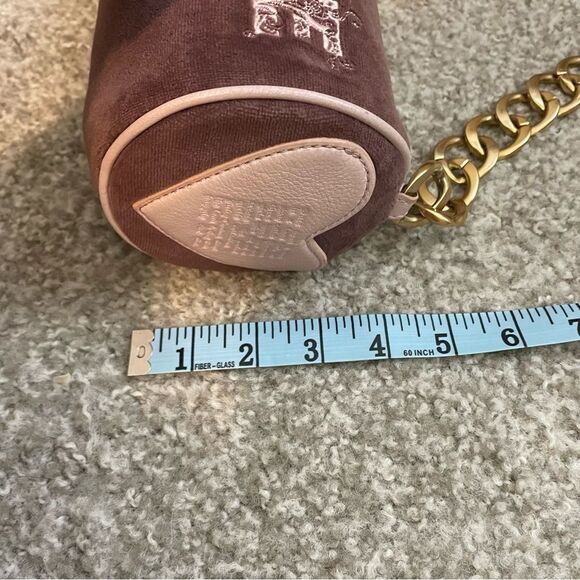Y2K Vintage juicy couture velour purple and pink barrel shoulder bag - Picture 3 of 12